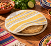 Tortillero mexicano amarillo, tejido a mano