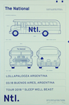 Gig poster: The National, Argentina 2018